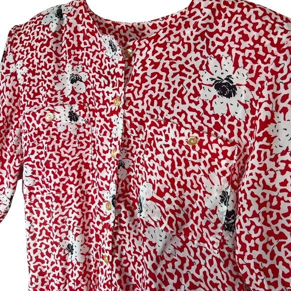 Vintage 80s Miss Oops California Floral Print Midi Dress Flowy Cottagecore Lrg - Picture 3 of 7